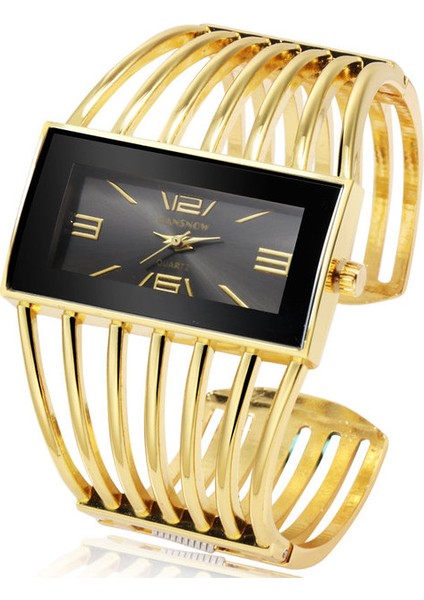 Altın Siyah Bayan Izle Lüks Moda Gül Altın Bileklik Bileklik Izle Kadın Elbise Saat Kadın Bayan Kız Kol Saati Relojes (Yurt Dışından)