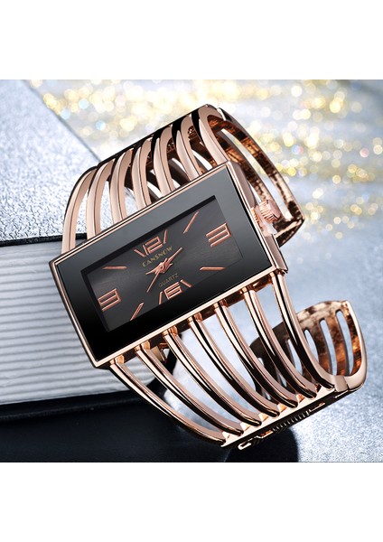 Altın Siyah Bayan Izle Lüks Moda Gül Altın Bileklik Bileklik Izle Kadın Elbise Saat Kadın Bayan Kız Kol Saati Relojes (Yurt Dışından) fiyatları