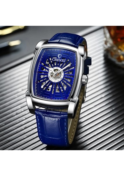 Mavi Gümüş Moda Chenxi Üst Marka Lüks Erkek Saatleri Otomatik Saat Aydınlık Su Geçirmez Tourbillon Mekanik Saat Relogio Mascul (Yurt Dışından) fiyatları