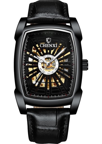 Mavi Gümüş Moda Chenxi Üst Marka Lüks Erkek Saatleri Otomatik Saat Aydınlık Su Geçirmez Tourbillon Mekanik Saat Relogio Mascul (Yurt Dışından) modelleri