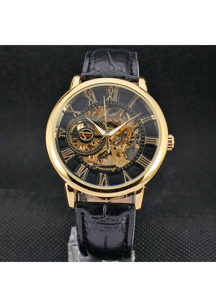 FSG8099GH Kutu ile Kupon Satışı Erkek Saatler Erkekler Mekanik Saat Romen Rakamıyla Ekran Paslanmaz Çelik Altın Çerçeve Lüks Üst Marka Saat (Yurt Dışından) modelleri