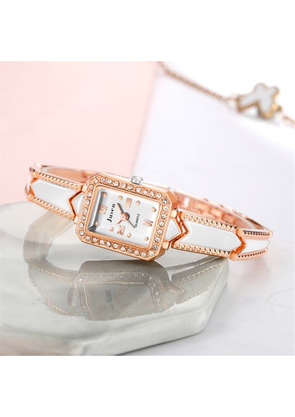 Stil 1 Reloj Mujer Kadınlar Lüks Taklidi Bilezik Izle Bayanlar Moda Rahat Dikdörtgen Kuvars Kol Saati Relogio Feminino Montre Sıcak (Yurt Dışından) fiyatları