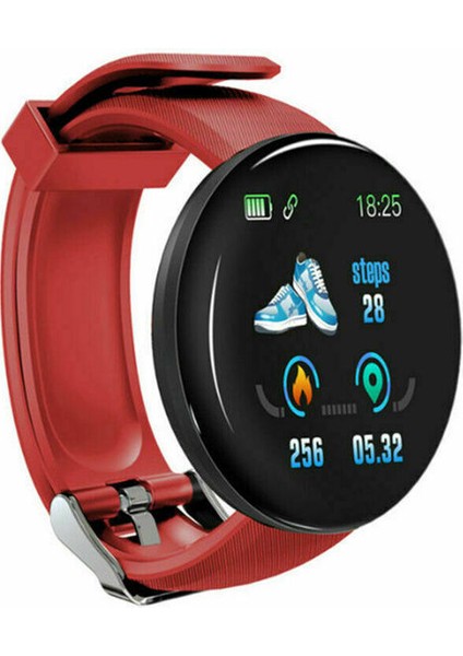 Kırmızı Akıllı Saat Erkekler Kadınlar Için Çocuklar Macaron Renk Yuvarlak Dokunmatik Ekran Saati Spor Spor Izci Çağrı Itme Dijital Bilek Saatleri (Yurt Dışından)