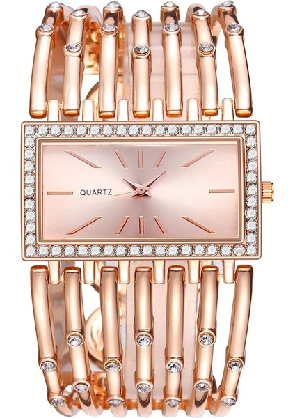 Kahve Kadın Moda Bilezik Izle Lüks Marka Altın Paslanmaz Çelik Kuvars Saat Bayan Elbise Izle Kadın Rahat Kol Saati Sıcak (Yurt Dışından) modelleri