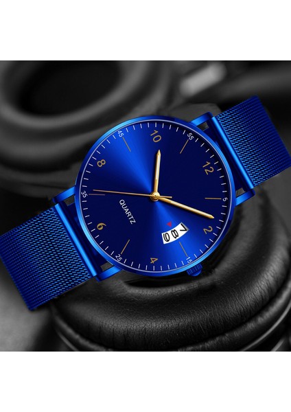 G Erkekler Saatler Iş Kuvars Kol Saati Minimalist Erkek Ultra-Ince Paslanmaz Çelik Hasır Kemer Takvimli Saat Relogio Masculino (Yurt Dışından) fiyatları