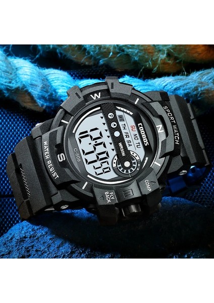 Altın 2 Coobos Moda Erkek Askeri Izle Şık LED Işık Adam Için Dijital Saatler Elektronik Kol Saatleri Spor Saatler Reloj Hombre (Yurt Dışından) modelleri