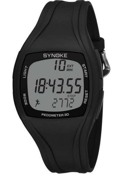 Siyah Synoke Spor Saat Erkekler Için Saat Elektronik Saatler Alarm LED Su Geçirmez 3D Adım Sayacı Dijital Saat Erkek Relogio Masculino (Yurt Dışından)