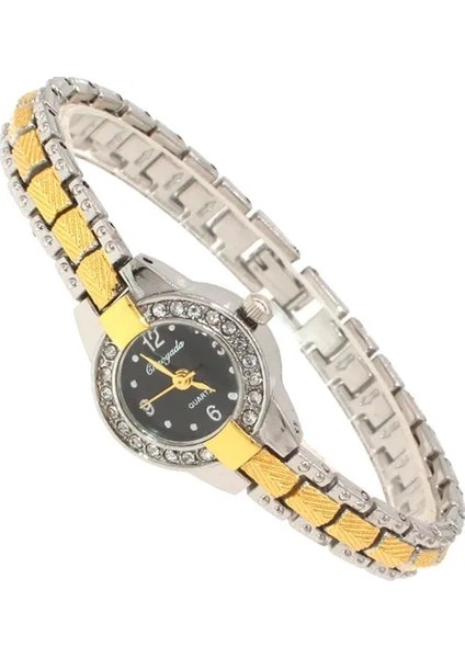 Jb Siyah Kadın Bilezik Izle Mujer Altın Relojes Küçük Kadran Kuvars Sevimli Izle Popüler Kol Saati Saat Kadın Bayanlar Zarif Saatler (Yurt Dışından)