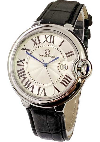 Tarih ile Siyah 42MM Sıcak Satış En Kaliteli Bayan Saatler Erkek/kadın Relogio Gümüş Мужские Часы Lüks Çelik Moda Mavi Balon Kol Saati Reloj Mujer (Yurt Dışından)