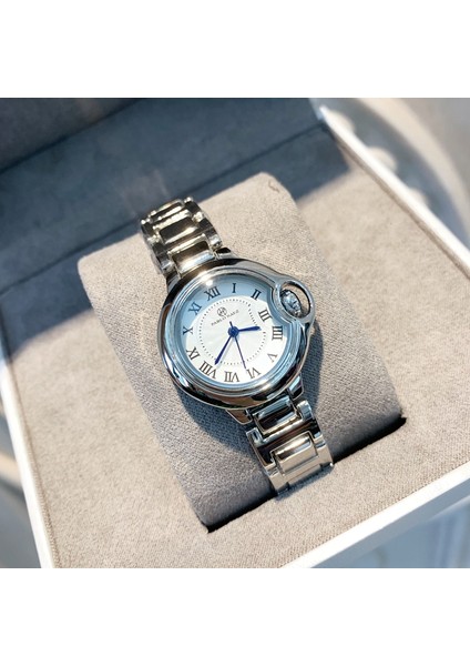 Tarih ile Siyah 42MM Sıcak Satış En Kaliteli Bayan Saatler Erkek/kadın Relogio Gümüş Мужские Часы Lüks Çelik Moda Mavi Balon Kol Saati Reloj Mujer (Yurt Dışından) modelleri