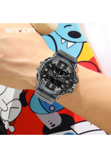 Siyah Altın Sanda Üst Marka 2023 Yeni Erkek Saatler Spor Askeri Kuvars Izle Erkekler Için Dijital Saat Su Geçirmez Saat Relogio Masculino 3100 (Yurt Dışından) modelleri