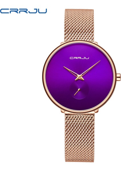 Gül Altın Mor Crrju Şık Kadın Saatler Bayanlar Yaratıcı Çelik Kadın Ultra Ince Bilezik Saatler Ince Saat Relogio Feminino Montre Femme (Yurt Dışından)