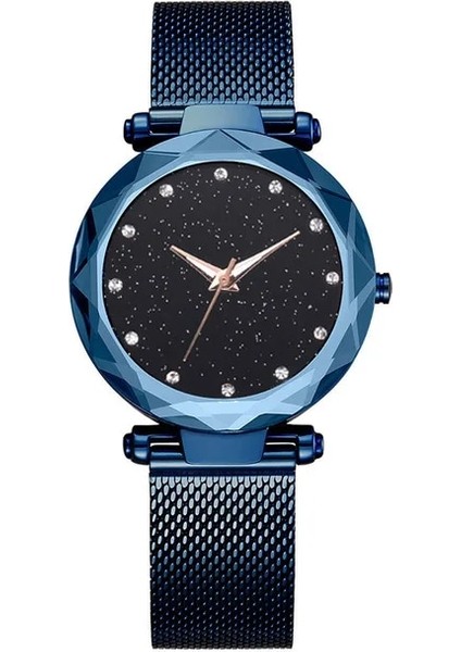 Mavi 2022 Kadın Saatler Çelik Bilezik Izle Kadın Kuvars Bayanlar Romantik Yıldızlı Gökyüzü Kadın Kol Saatleri Sıcak Hediyelik Saat Reloj Mujer (Yurt Dışından)