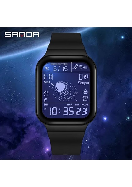 Beyaz Sanda Spor Elektronik Saat Kalori Pedometre Lüks Kronometre Geri Sayım Su Geçirmez Bilek Saatler Adam Için Moda Marka Saat (Yurt Dışından) modelleri