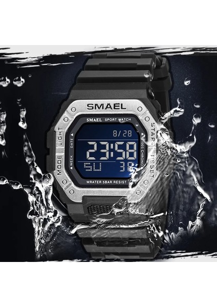 Beyaz Relogio Smael Erkekler Çok Fonksiyonlu Dijital Spor Izle Geri Sayım Erkek Ordu Askeri Saat LED Kol Saatleri Moda Erkek Relógios (Yurt Dışından) fırsatları