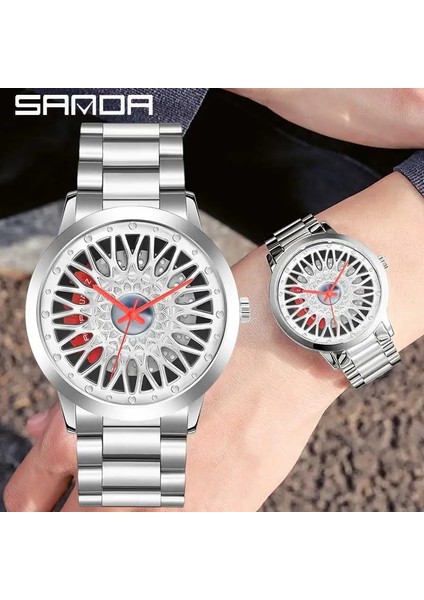 Çelik Mavi Erkek Çark Saati Yaratıcı Kişilik Izle Spor Saat Su Geçirmez Kontur Kadranı Paslanmaz Çelik Quartz Saat Relogio Masculino (Yurt Dışından) fiyatları