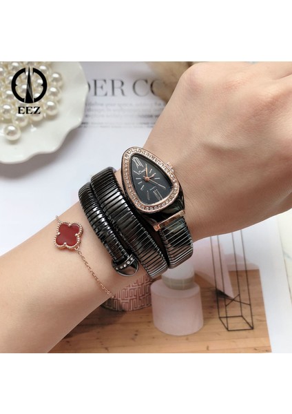 11 Benzersiz Yılan Şekilli Kadın Saatleri Rhinestone Moda Lüks Marka Bayanlar Izle Elmas Yılan Bilezik Izle Kız (Yurt Dışından) fiyatları