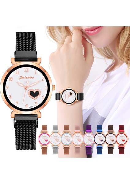 Pembe Yeni Bayanlar Lüks Saatler Örgü Mıknatıs Toka Kuvars Izle Kadınlar Için Küçük Rahat Bilezik Saatler Relogio Feminino Kalp Saat (Yurt Dışından) fiyatları
