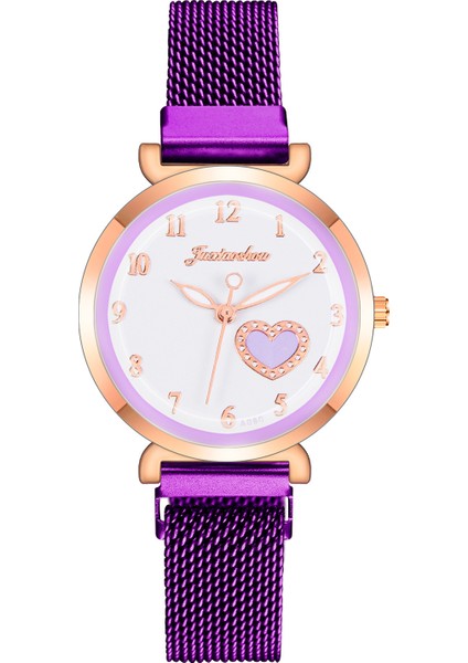 Pembe Yeni Bayanlar Lüks Saatler Örgü Mıknatıs Toka Kuvars Izle Kadınlar Için Küçük Rahat Bilezik Saatler Relogio Feminino Kalp Saat (Yurt Dışından) fırsatları