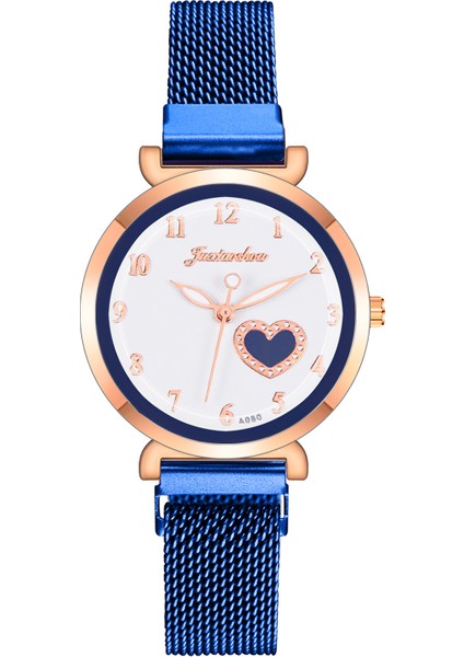 Pembe Yeni Bayanlar Lüks Saatler Örgü Mıknatıs Toka Kuvars Izle Kadınlar Için Küçük Rahat Bilezik Saatler Relogio Feminino Kalp Saat (Yurt Dışından) indirimleri