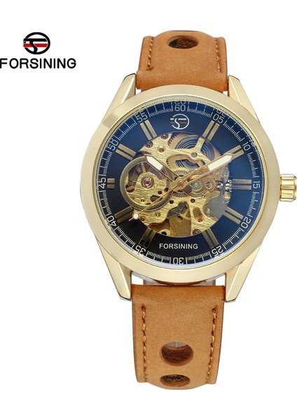 01 Forsınıng Mekanik Saat Içi Boş Çift Tırnak Terazisi Mekanik Saat Eğlence Tek Halka Kemer Izle Çeşitli Renkler (Yurt Dışından)