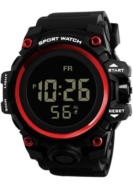 02 Erkekler Spor Dijital Spor Izle LED Su Geçirmez Yüzme Kuvars Hareketi Erkekler Yetişkin Töreni Hediye Için Çift Ekran Kol Saati (Yurt Dışından)