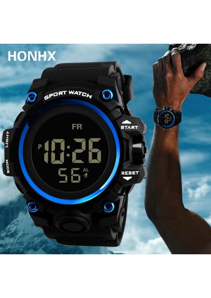 02 Erkekler Spor Dijital Spor Izle LED Su Geçirmez Yüzme Kuvars Hareketi Erkekler Yetişkin Töreni Hediye Için Çift Ekran Kol Saati (Yurt Dışından) fiyatları