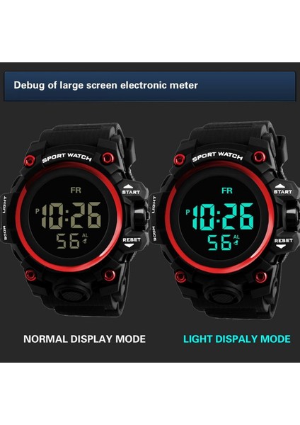 02 Erkekler Spor Dijital Spor Izle LED Su Geçirmez Yüzme Kuvars Hareketi Erkekler Yetişkin Töreni Hediye Için Çift Ekran Kol Saati (Yurt Dışından) modelleri