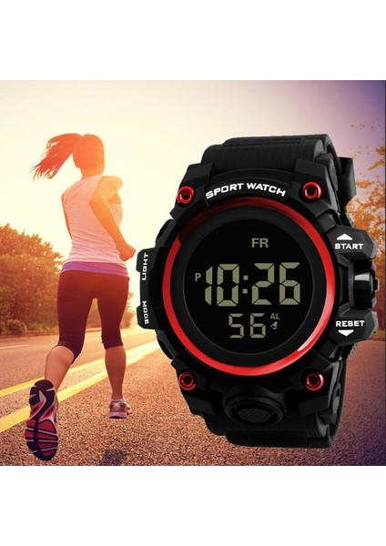 02 Erkekler Spor Dijital Spor Izle LED Su Geçirmez Yüzme Kuvars Hareketi Erkekler Yetişkin Töreni Hediye Için Çift Ekran Kol Saati (Yurt Dışından) indirimleri