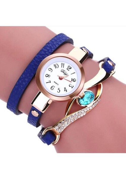 Mavi Yeni Moda Kadın Saatler Göz Taş Lüks Saatler Kadınlar Altın Bilezik Izle Kadın Kuvars Saatı Reloj Mujer 2019 Saat (Yurt Dışından)