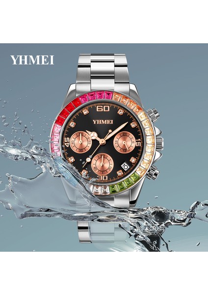 Gül Altın Siyah 2023 Yeni Izle Kadın Saatler Bayanlar Yaratıcı Çelik Kadın Bilezik Saatler Kadın Su Geçirmez Kronograf Saat Relogio Feminino (Yurt Dışından) fiyatları