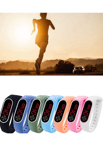 B Çocuk Öğrenciler Kız Saatler Basit Silika Jel Spor Saat LED Dijital Ekran Bilezik Izle Su Geçirmez Elektronik Saat (Yurt Dışından) fiyatları