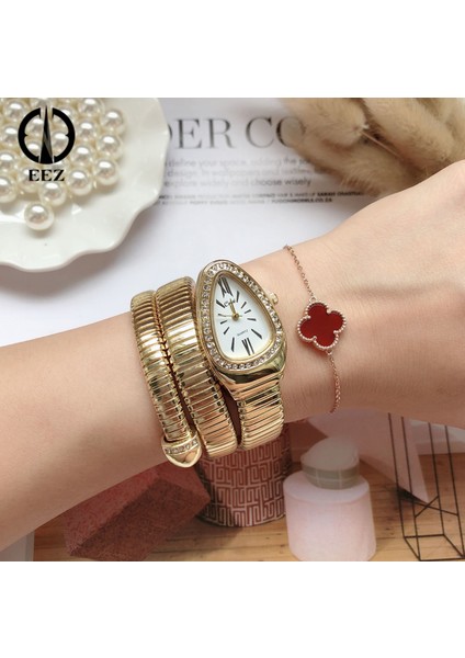 12 Benzersiz Yılan Şekilli Kadın Saatleri Rhinestone Moda Lüks Marka Bayanlar Izle Elmas Yılan Bilezik Izle Kız (Yurt Dışından) fırsatları