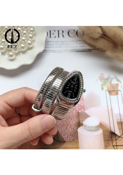 12 Benzersiz Yılan Şekilli Kadın Saatleri Rhinestone Moda Lüks Marka Bayanlar Izle Elmas Yılan Bilezik Izle Kız (Yurt Dışından) indirimleri