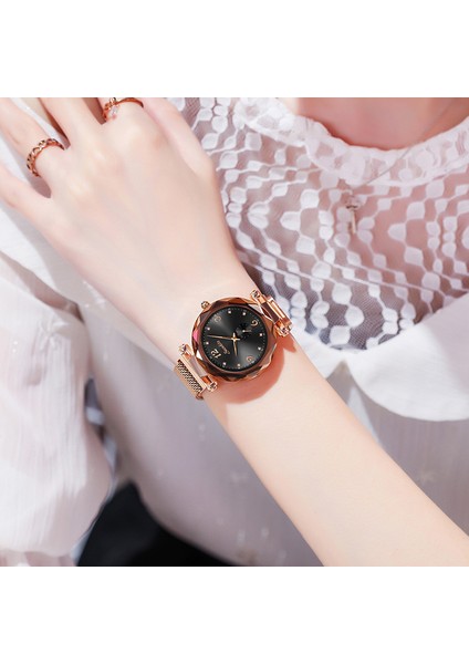 Gül Altın Kırmızı Montre Femme Sunkta Bayanlar Izle Kadın Kuvars Saatler Örgü Çelik Kemer Kadın Bilezik Saatler Kadın Saat Relogio Feminino (Yurt Dışından) indirimleri