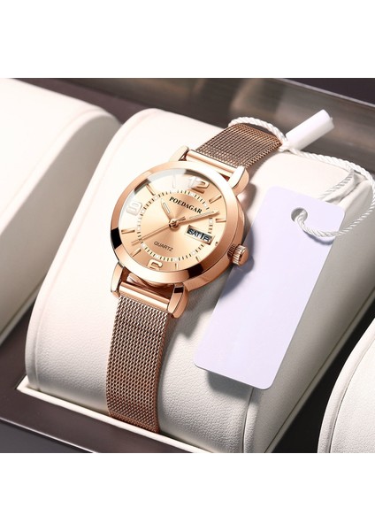 5 Kutu ile Lüks Moda Kadın Bilezik Izle Kadınlar Rahat Su Geçirmez Kuvars Bayan Elbise Saatler Sevgilisi Saat Gül Altın Relogio Feminino (Yurt Dışından) fırsatları