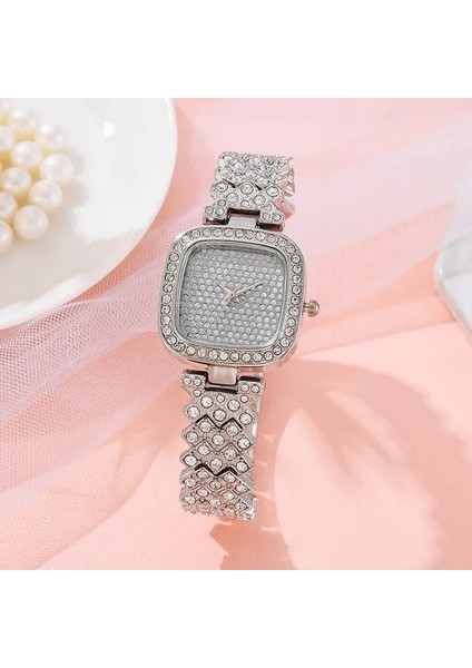 1 Izle 2 Adet Set Quartz Saat 2022 Yeni Moda Lüks Tam Elmas Bayanlar Bilezik Saatler Kadın Kadın Saat Relogio Feminino (Yurt Dışından)