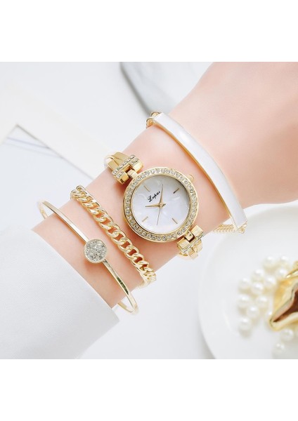 1 Adet Gümüş Saat Lvpai Marka Lüks Gül Altın Elmas Kadın Bilezik Saatler Moda Kuvars Saatler Bayanlar Rahat Kol Saati Seti Dropshiping (Yurt Dışından) fırsatları