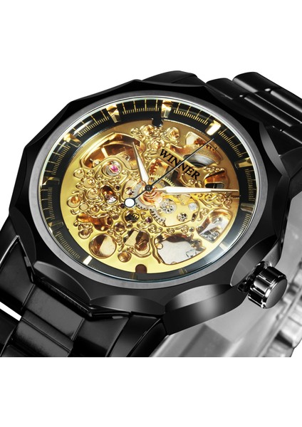 Bo Altın Sıyah Kazanan Resmi Otomatik Mekanik Saat Erkekler Gümüş Altın Üst Marka Lüks Paslanmaz Çelik Bant Iş Klasik Büyük (Yurt Dışından) fiyatları