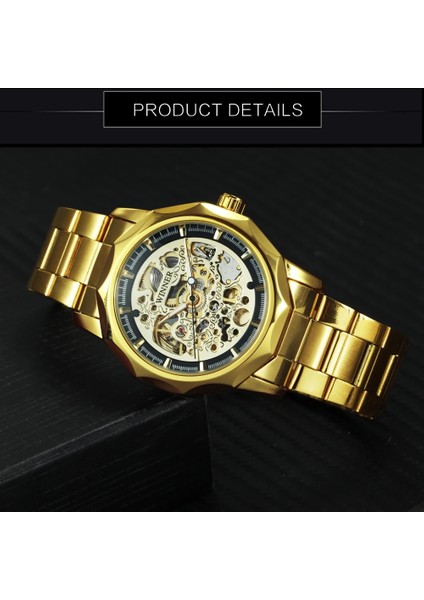 Bo Altın Sıyah Kazanan Resmi Otomatik Mekanik Saat Erkekler Gümüş Altın Üst Marka Lüks Paslanmaz Çelik Bant Iş Klasik Büyük (Yurt Dışından) fırsatları