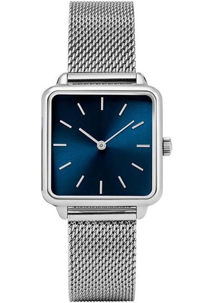 Örgü Band Slbu Kadınlar Için Üst Marka Kare Izle Altın Lüks Kadın Bilezik Saatler Elbise Moda Bayanlar Kuvars Izle Kadın Saat Montre Femme (Yurt Dışından)