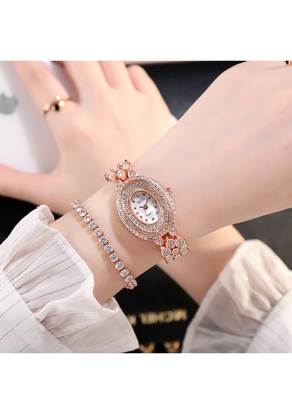 Gül Altın Trendy Moda Kadın Saati Tam Elmas Süper Flaş Moda Kadın Saati Öğrenci Taklidi Bilezik Izle (Yurt Dışından) fiyatları