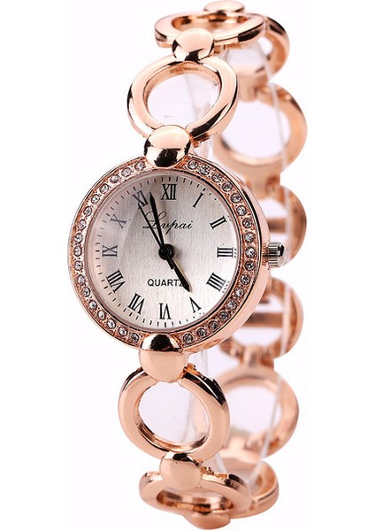 B-Gd Izle Gül Altın Gümüş Moda Kızlar Quartz Saat Lüks Kadın Saatler Bilezik Izle Bayanlar Kristal Kol Saati 2022 Relogio Feminino (Yurt Dışından)