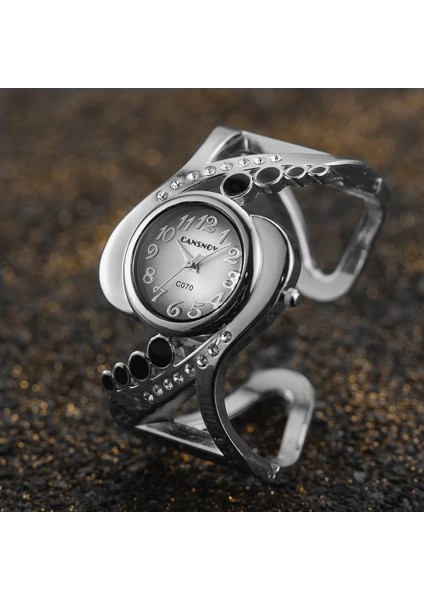 Siyah Özel Moda Kadın Saatler Kadın Bilezik Izle Kuvars Kristal Lüks Reloj Rhinestone Eleagnt Mujer Saati Feminino Relogio (Yurt Dışından) indirimleri