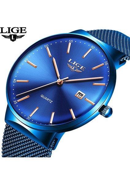 Gümüş Mavi Lıge 2022 Yeni Erkek Saatler En Lüks Marka Adam Moda Mavi Kuvars Bilek Izle Erkekler Için Spor Su Geçirmez Izle Relogio Masculino (Yurt Dışından) modelleri