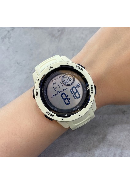Beyaz Kadran-Haki Sanda High-End Dijital Saat Erkekler Spor Izle Açık Askeri Bilek Izle LED Takvim Su Geçirmez 5bar Erkekler Saat Dropshipping (Yurt Dışından)