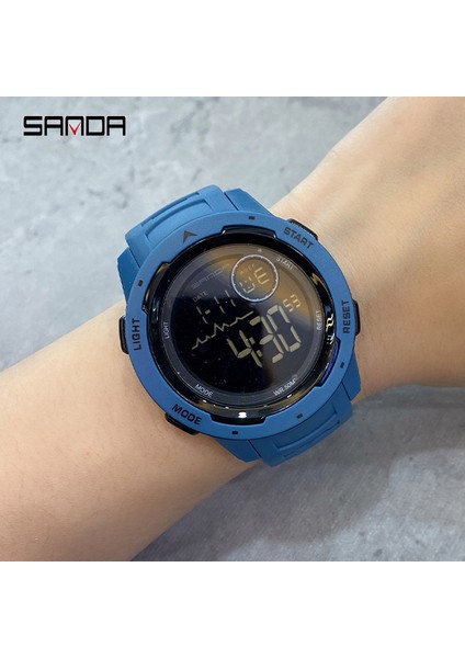 Beyaz Kadran-Haki Sanda High-End Dijital Saat Erkekler Spor Izle Açık Askeri Bilek Izle LED Takvim Su Geçirmez 5bar Erkekler Saat Dropshipping (Yurt Dışından)