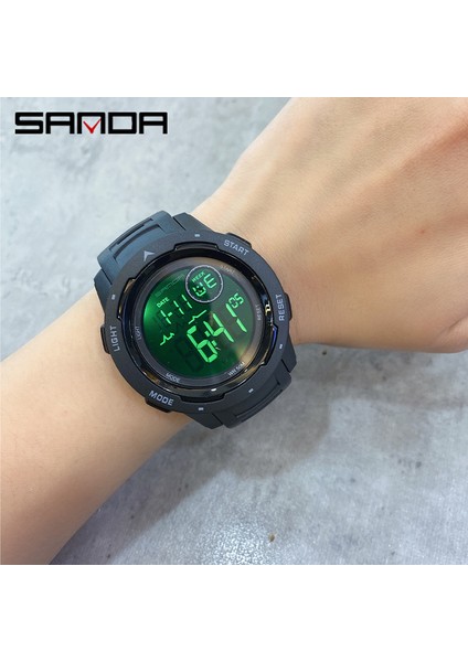 Beyaz Kadran-Haki Sanda High-End Dijital Saat Erkekler Spor Izle Açık Askeri Bilek Izle LED Takvim Su Geçirmez 5bar Erkekler Saat Dropshipping (Yurt Dışından)