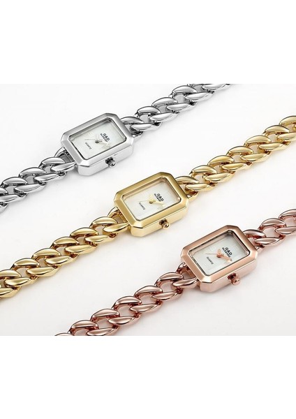 Stil 8 Moda ve Eğlence Bayanlar Hediyelik Saat Gd Paslanmaz Çelik Bilezik Saat Takı Kuvars Izle Japon Hareketi (Yurt Dışından) indirimleri