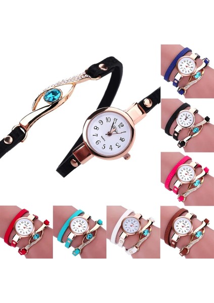 Siyah Yeni Moda Kadın Saatler Göz Taş Lüks Saatler Kadın Altın Bilezik Izle Kadın Kuvars Saatı Reloj Mujer 2018 Saat (Yurt Dışından) fiyatları